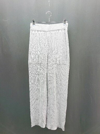 ◇ domestic high quality production ウエストゴム リブ素材 バックポケット ワイドパンツ サイズ38 グレー レディース E 【中古】 ◇ domestic high quality production ウエストゴム リブ素材 バックポケット ワイドパンツ サイズ38 グレー レディース E 【中古】