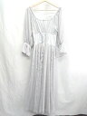 ◇ ⊂ J1U by LA BELLE ETUDE チュール 長袖 ロング ワンピース サイズF ライトブルー グレー レディース E 【中古】