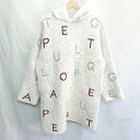 ◇ ⊇ gelato pique ジェラートピケ ボア 長袖 膝丈 ワンピース サイズ1 ホワイト レッド レディース E 【中古】