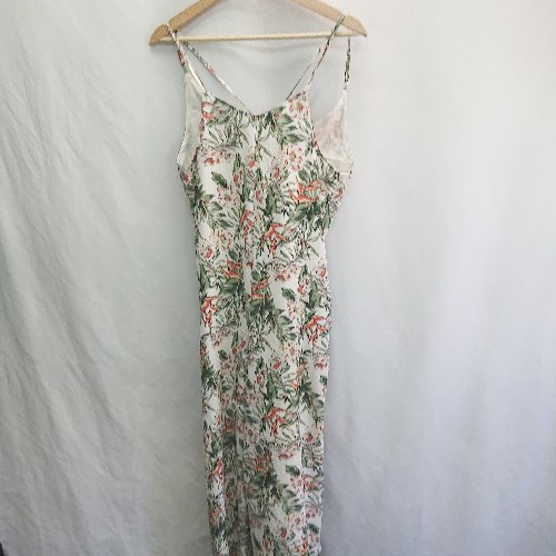 ◇ ⊂ KBF アーバンリサーチ 花柄 サロペットパンツ サイズF グリーン系 レディース E 【中古】