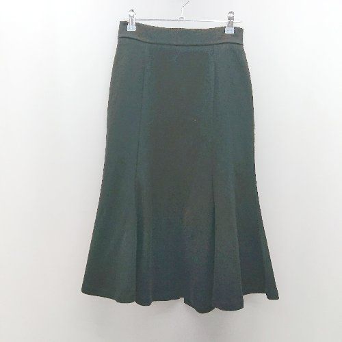 ◇ Louere ルエレ シック モード カジュアル 大人っぽさ ロング丈 フレア スカート サイズL ブラック レディース E 【中古】