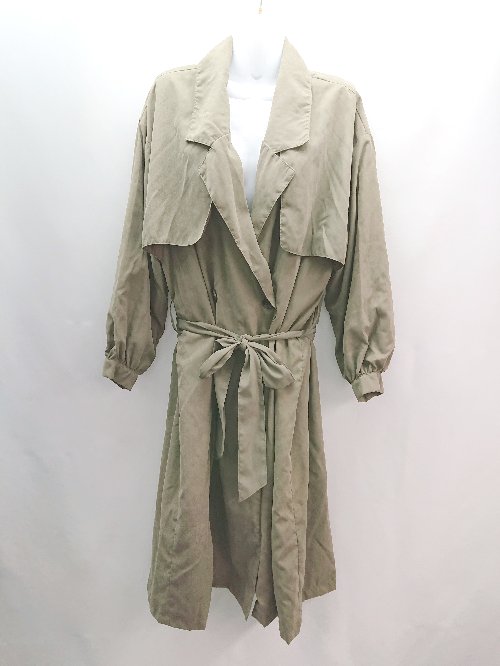 ◇ kutir クティール カジュアル マット シンプル 薄手 秋 春 長袖 トレンチコート サイズM カーキ レディース E 【中古】
