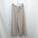 ◇ ⊇ continuer de NICE CLAUP ウエストゴム イージーパンツ サイズF ブラウン系 レディース E 【中古】