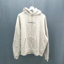 ◇ KANGOL カンゴール フーディ― 紐 オーバーサイズ ポケット 長袖 パーカー サイズL ベージュ メンズ E 【中古】