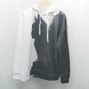 ◇ shein プルオーバー フーディ 黒猫 キャット カジュアル 長袖 パーカー サイズL ホワイト/ブラック レディース E 【中古】