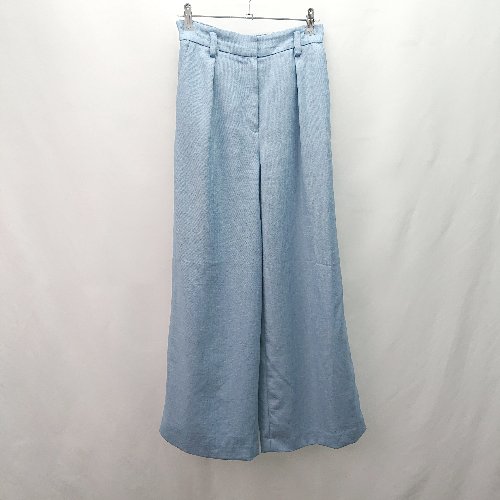 ◇ N. バックウエストゴム 無地 薄手 春夏物 スラックス サイズM スカイブルー レディース E 【中古】