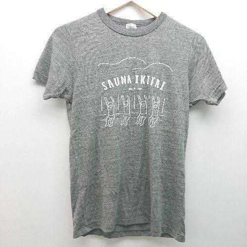 ◇ unitedathle ユナイテッドアスレ クルーネック イラスト 半袖 Tシャツ サイズS グレー メンズ レディース E 【中古】