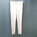 ◇ ZARA ザラ カジュアル スウェード シンプル 裾ジップ センターシーム パンツ サイズM ベージュ レディース E 【中古】
