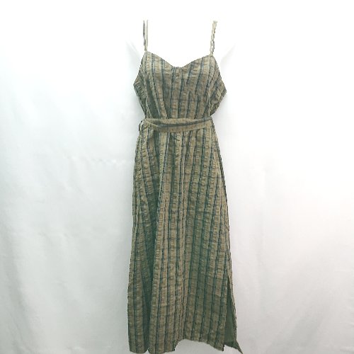 ◇ ◎ SLY スライ チェック柄 カジュアル 大人っぽい ロング丈 ワンピース サイズ2 グリーン/ブラック レ..