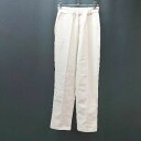 ◇ JUNOAH ジュノア タック入り センタープレス ウエストゴム 厚手 パンツ サイズXL アイボリー レディース E 【中古】
