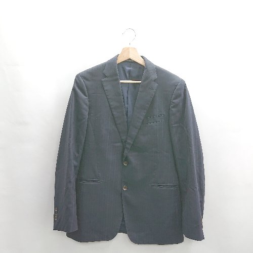 ◇ Θ PERSON'S FOR MEN パーソンズ フォー メン 総裏 ストライプ柄 フォーマル S スーツ 表記なし ネイビー メンズ E 【中古】