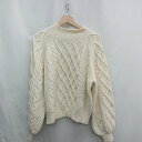 ◇ ⊇ rienda リエンダ 長袖 ニット セーター サイズF オフホワイト レディース E 【中古】(4)
