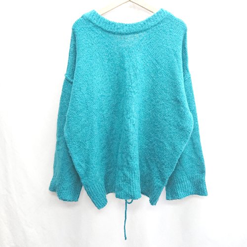 ◇ ⊇ Kastane カスタネ バックオープン 長袖 ニット サイズF ブルー系 レディース E 【中古】