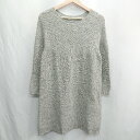◇ ⊇ fredy couleur フレディ クルール 長袖 ミニ ニットワンピース サイズ38 グレー系 レディース E 【中古】