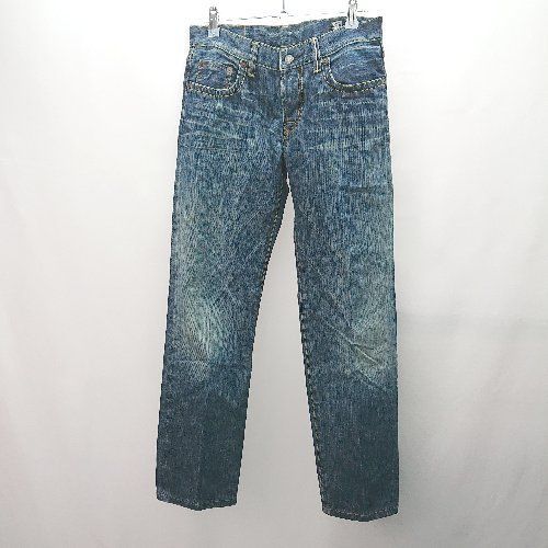 ◇ BARTACK バータック デニム 革パッチ付 カジュアル パンツ サイズS ブルー系 メンズ E 【中古】