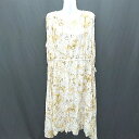 ◇ ⊂ hagumu ハグム 花柄 ロング ワンピース サイズF イエロー レディース E 【中古】