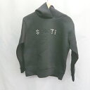◇ ⊇ dualite デュアリテ ロゴ刺繍 長袖 スウェットトレーナー サイズF ブラック系 レディース E 【中古】