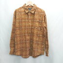 ◇ ⊇ MONO-MART モノマート KANGOL 長袖 シャツ サイズL ブラウン系 メンズ E 【中古】(4)