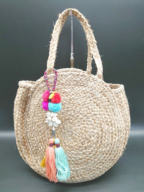 ◇ ZARA ザラ 円形 夏 トートバッグ ベージュ レディース E 【中古】のサムネイル