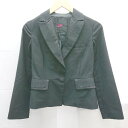 ◇ Ray beams シンプル、オフィス向き 長袖 ジャケット 表記なし ブラック レディースメンズ E 【中古】