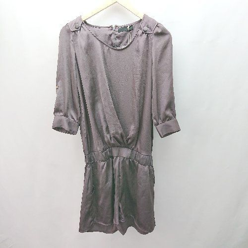 ◇ 新品 JEANASIS ジーナシス バックジッパー サテン生地 ウエストゴム 七分袖 チュニック サイズF ブラウン レディース E 【中古】 ◇ 新品 JEANASIS ジーナシス バックジッパー サテン生地 ウエストゴム 七分袖 チュニック サイズF ブラウン レディース E 【中古】