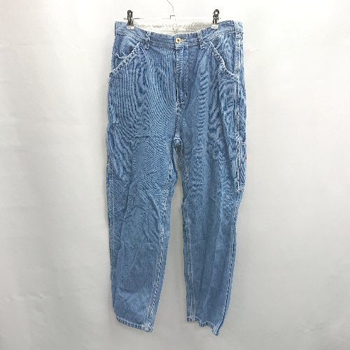 ◇ Θ UNIVERSAL OVERALL ユニバーサルオーバーオール 大きめポケット デニム パンツ サイズ L ブルー系 レディース E 【中古】