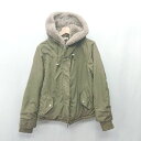 ◇ ⊇ natural couture ナチュラルクチュール ファー付き 長袖 フード付きブルゾン サイズF カーキ レディース E 【中古】(4)