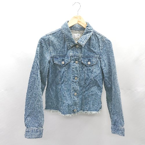 ◇ ⊂ INDIGOS インディゴス コットン100% カットオフ 長袖 デニムジャケット ジージャン サイズF ブルー系 レディース E 【中古】 ◇ ⊂ INDIGOS インディゴス コットン100% カットオフ 長袖 デニムジャケット ジージャン サイズF ブルー系 レディース E 【中古】