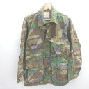 ◇ Θ US.ARMY 迷彩 カモフラ ミリタリースタイル 長袖 シャツ サイズ44 カーキ系 メンズ E 【中古】