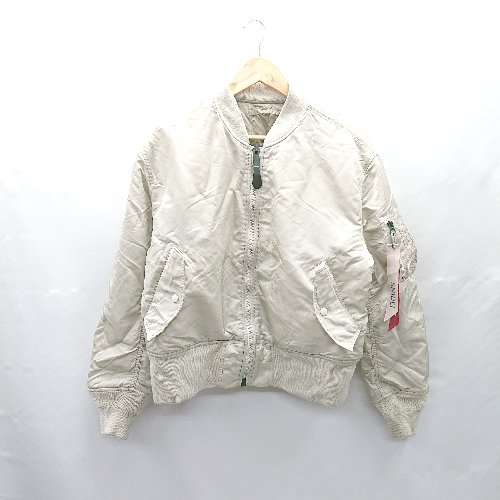 ◇ ⊇ snidel X ALPHA INDUSTRIES アルファ インダストリーズ コラボ 長袖 ブルゾン サイズ0 アイボリー系 レディース E 【中古】