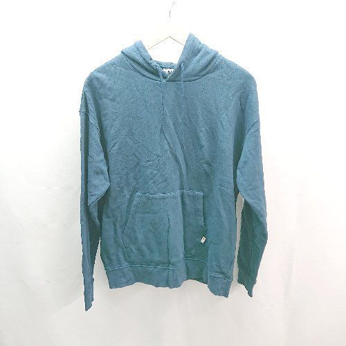 ◇ SIGNAL SPORTS シンプル フード カジュアル ゆったりめ 長袖 パーカー サイズM ブルー メンズ E 【中古】