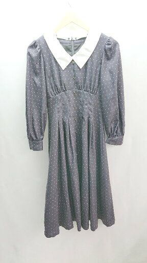 ◇ PROPORTION BODY DRESSING 水玉 バックジップ フェミニン 長袖 ロング丈 ワンピース サイズS グレー レディース E 【中古】 ◇ PROPORTION BODY DRESSING 水玉 バックジップ フェミニン 長袖 ロング丈 ワンピース サイズS グレー レディース E 【中古】
