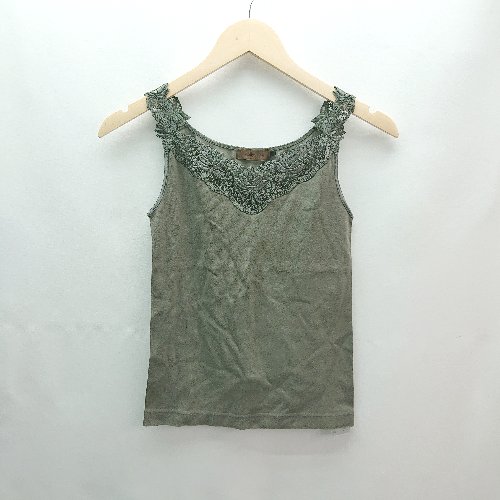 ◇ DOLLY SEAN レース シンプル オシャレ カワイイ ノースリーブ タンクトップ サイズ1 グリーン系 レデ..