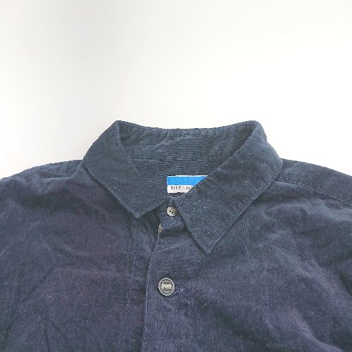 ◇ unitedarrows blue:label コーデュロイ シンプル カジュアル 胸ポケット 長袖 シャツ サイズL ブルー メンズ E 【中古】