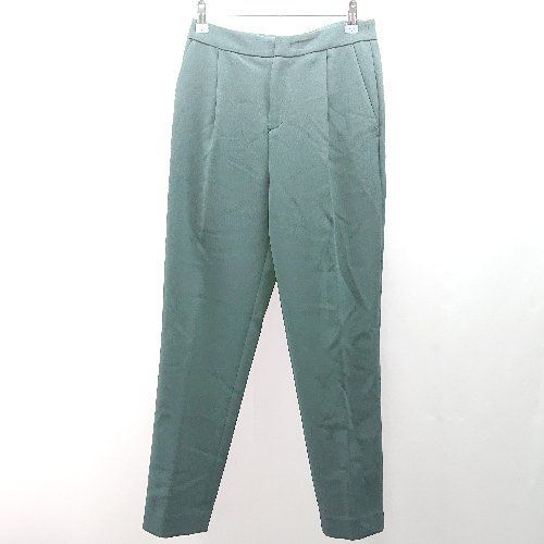 ◇ despres デプレ 無地 シンプル チャックフック閉め スラックス サイズ32 グリーン系 レディース E 【中古】