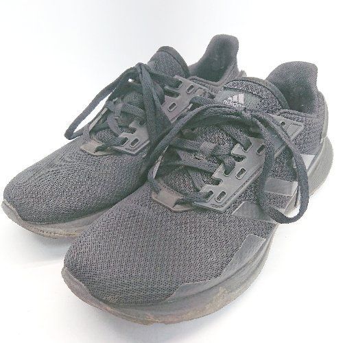 ◇ adidas アディダス メッシュアッパー クッション性 スポーティー カジュアル スニーカー サイズ25.5 ブラック メンズ E 【中古】