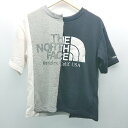 ◇ THE NORTH FACE ザノースフェイス ゆったりめ カジュアル ロゴ 切り替え 半袖 Tシャツ サイズWS マルチ レディース E 【中古】(4)