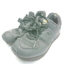 ◇ NEW BALANCE ニューバランス 574 ブランドロゴ シンプル 紐調節 軽量 スニーカー サイズ24.0 ブラック系 レディース E 【中古】