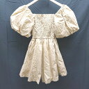 ◇ RiLi.tokyo リリドットトーキョー バルーンスリーブ 無地 半袖 オールインワン サイズF ベージュ レディース E 1 【中古】