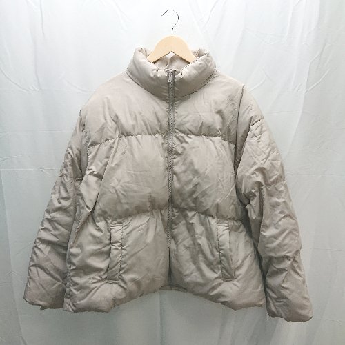 ■ epnok エプノック ジップアップ 中綿 シンプル 長袖 ジャケット サイズL クリーム系 レディース E 【中古】 ■ epnok エプノック ジップアップ 中綿 シンプル 長袖 ジャケット サイズL クリーム系 レディース E 【中古】
