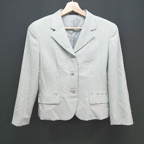 ◇ COMME CA DU MODE フロントボタン 肩パッド入り ポケット 長袖 ジャケット 表記なし ミントグリーン レディース E 【中古】 ◇ COMME CA DU MODE フロントボタン 肩パッド入り ポケット 長袖 ジャケット 表記なし ミントグリーン レディース E 【中古】