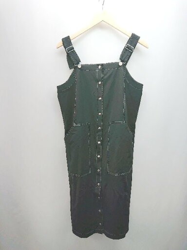 ◇ COMME CA BLANC D'OEUF ジャンパースカート サスペンダー調節 ロング丈 ワンピース サイズM-L ブラック レディース E 【中古】 ◇ COMME CA BLANC D'OEUF ジャンパースカート サスペンダー調節 ロング丈 ワンピース サイズM-L ブラック レディース E 【中古】