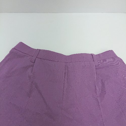◇ Re:EDIT Green Project ウエストゴム ワンタック ストレッチ 薄手 シンプル パンツ サイズM パープル レディース E 【中古】