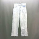 ◇ kutir デニム ジーンズ 加工 ジップフライ メンズライク カジュアル パンツ サイズSS ブルー レディース E 【中古】