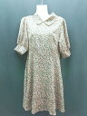 ◇ SHEIN バックジップ 薄手 花柄 シンプル オシャレ 半袖 ショート丈 ワンピース サイズ38 ピンク系 レディース E 【中古】