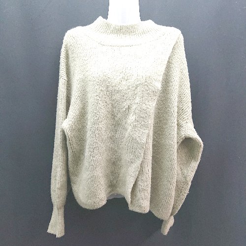 ◇ RETROGIRL レトロガール シンプル フロントデザイン カジュアル 長袖 ニット サイズF グリーン レディース E 【中古】