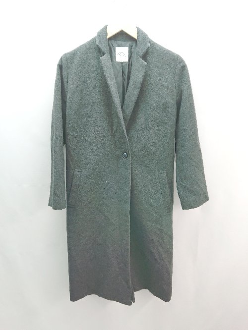 ◇ KOE コエ シンプル ゆったりめ 無地 カジュアル きれいめ 長袖 コート サイズS グレー メンズ E 【中古】