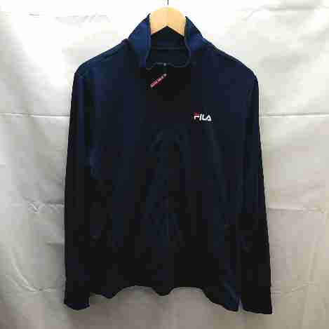◇ FILA フルジップ トレーニング ジャージ ジップアップ ジャケット Lサイズ ネイビー 女 E 【中古】 ◇ FILA フルジップ トレーニング ジャージ ジップアップ ジャケット Lサイズ ネイビー 女 E 【中古】