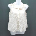 ◇ CAROLINA GLASER カロリナ グレイサー ボタン 薄手 シンプル ノースリーブ シャツ 表記なし ベージュ レディース E 【中古】