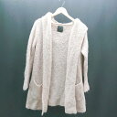 ◇ URBAN RESEARCH ROSSO ニット フード ケーブル もこもこ 秋冬 長袖 カーディガン サイズFree ベージュ レディース E 【中古】(4)